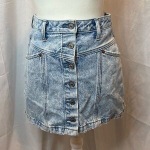 Abercrombie and Fitch Acid Wash Denim Mini Skirt Size 2